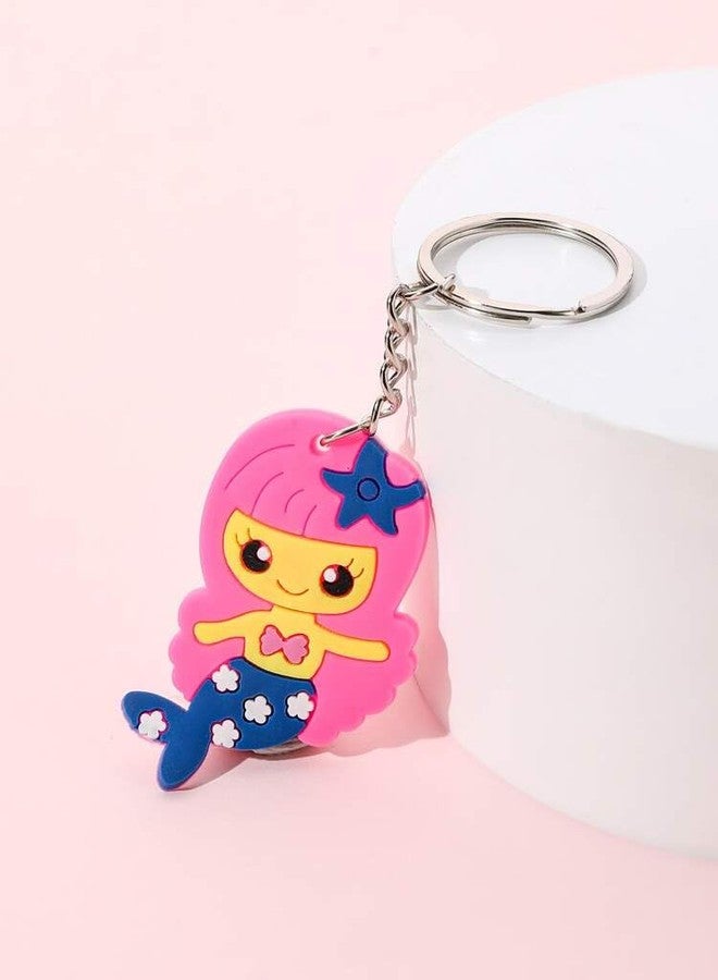 Le Delite Mermaid 3D Hardtop EVA Pencil Case - Kids Large Stationery Organizer 7 Items Combo Set | Diary with Pen, Pencil, Eraser, Keychain & Stickers| School Stationery Pouch (Mermaid) - Image 4